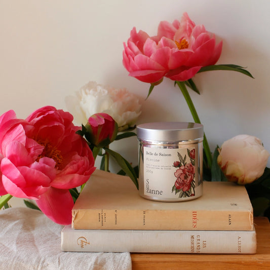 Bougie naturelle parfumée Pivoine - Belle de saison - Edition éphémère