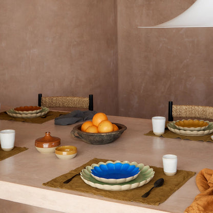 Assiette à apéritifs en grès fin Marrakesh