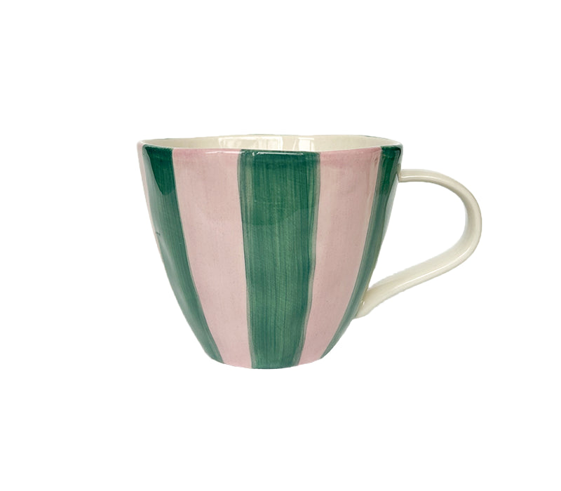 Mug Striped Purple Green