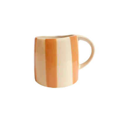 Mug Striped Yellow Cream