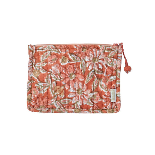 Petite pochette matelassée fleurie Meera